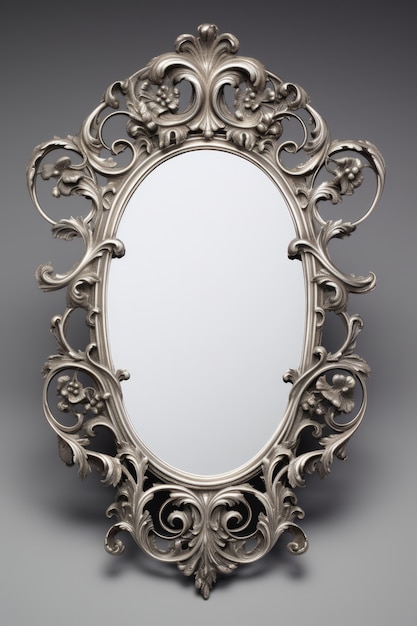 Free photo ornate mirror in art nouveau style