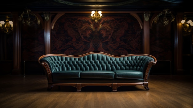 Ornate sofa in art nouveau style