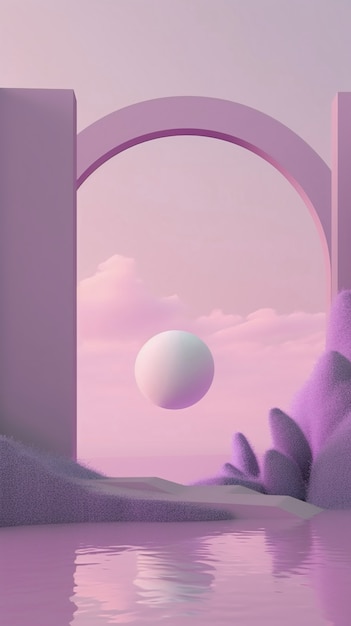 紫色のトーンで別世界と神秘的な風景の壁紙