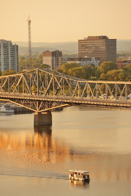 Foto gratuita tramonto di ottawa