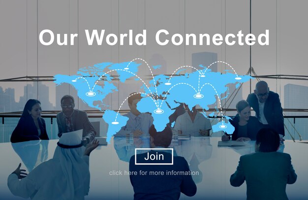 Our World Connected Social Networking Interconnection Concept