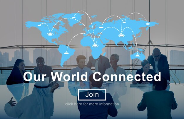 Our World Connected Social Networking Interconnection Concept