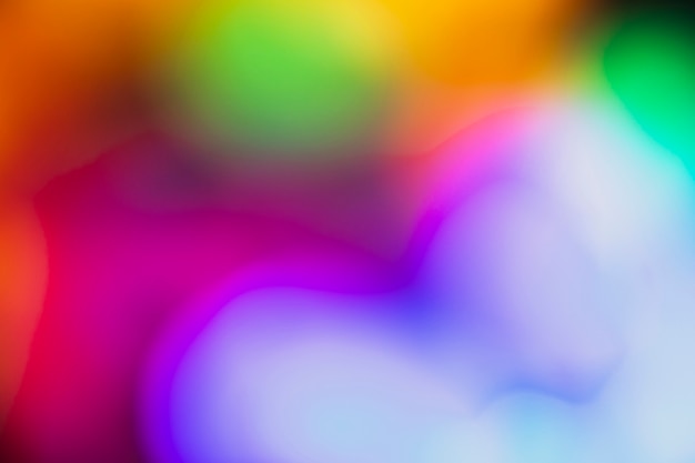 Out-of-focus colorful bokeh neon lights