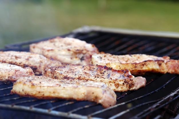 Foto gratuita all'aperto. barbeque delizioso