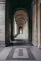 Free photo outdoor hallway of a historic building with outstanding architecture