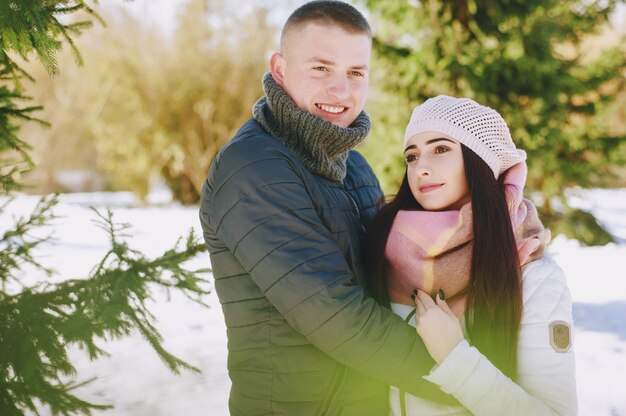 outdoor scarf woman portrait couple