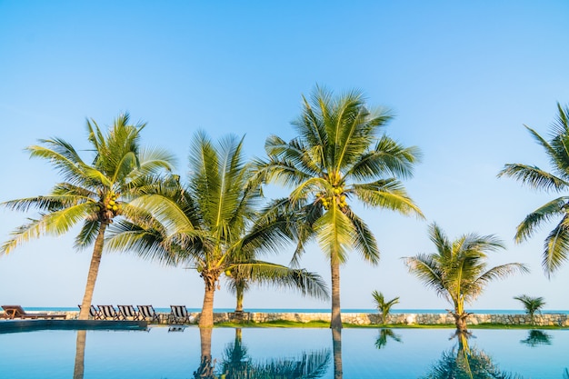 Outdoor swimming pool in hotel and resort