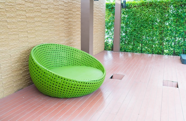 Free photo outdoor with circle chair
