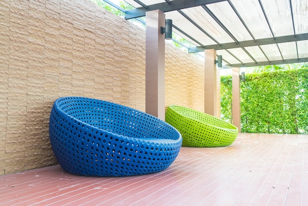 Outdoor with circle chair