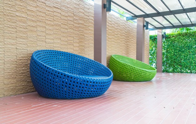 Outdoor with circle chair