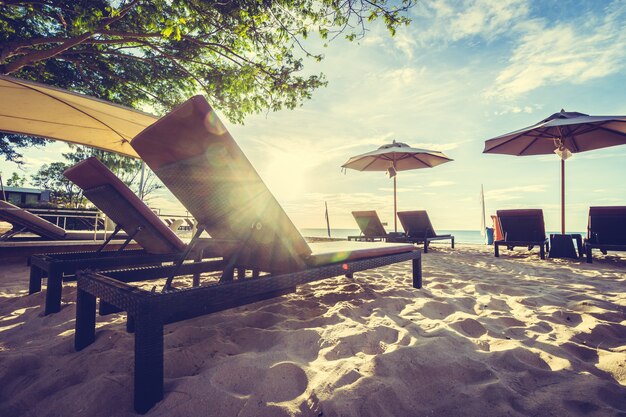 Outdoor with umbrella and chair