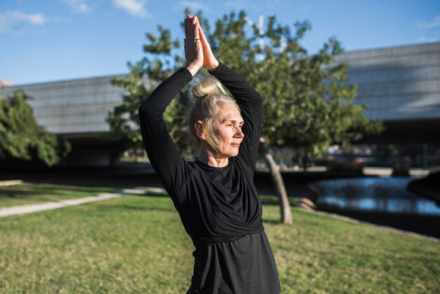 Outdoor yoga