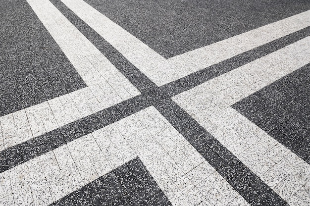 Outdoors cobblestone texture with paint lines