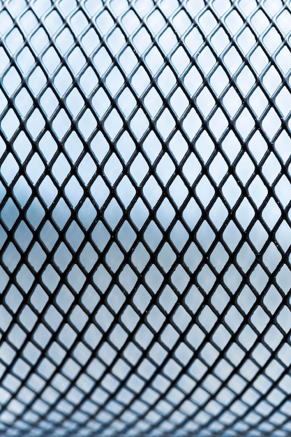 Outdoors metallic fence background