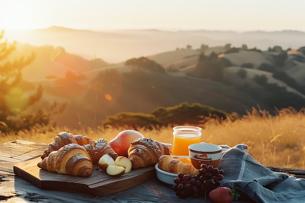 Free photo outdoors picnic scenery in summertime