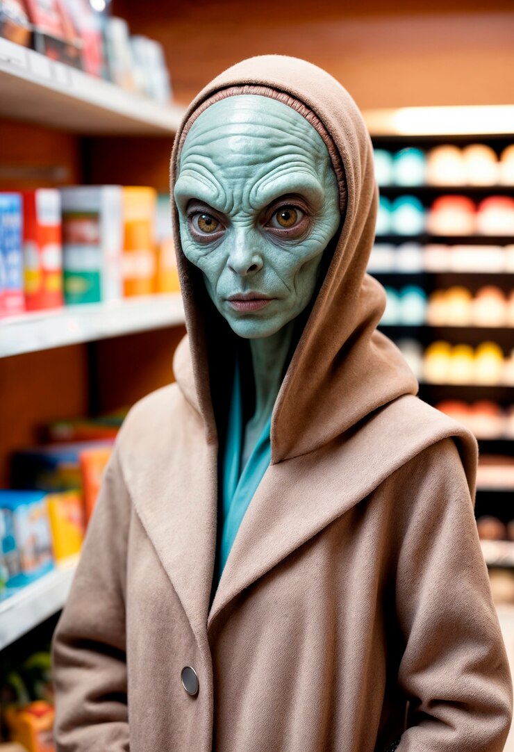 Free Photo outer space creature portrait with fantasy features