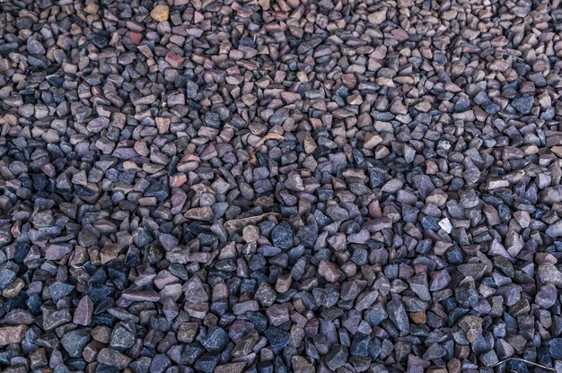 Overhead closeup shot of different sized stones background