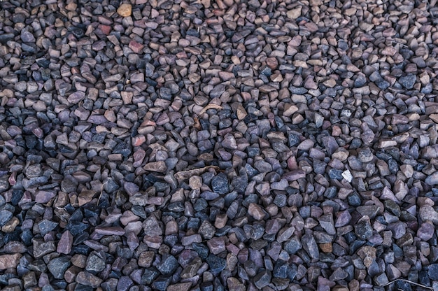 Overhead closeup shot of different sized stones background