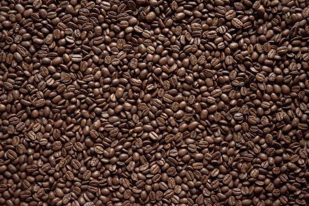 Free photo overhead shot of coffee beans great for background