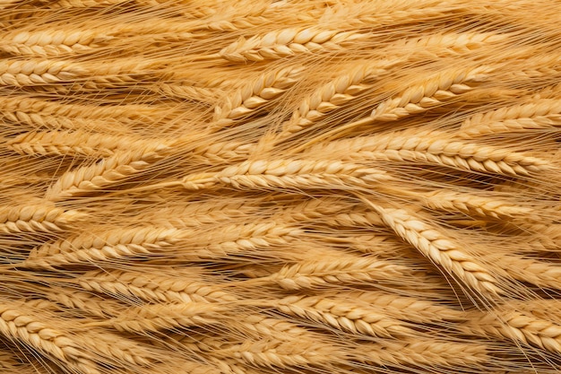 Free photo overhead shot of ears of wheat filling the background