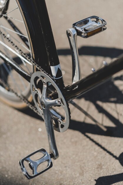 Overhead view of bicycle paddle