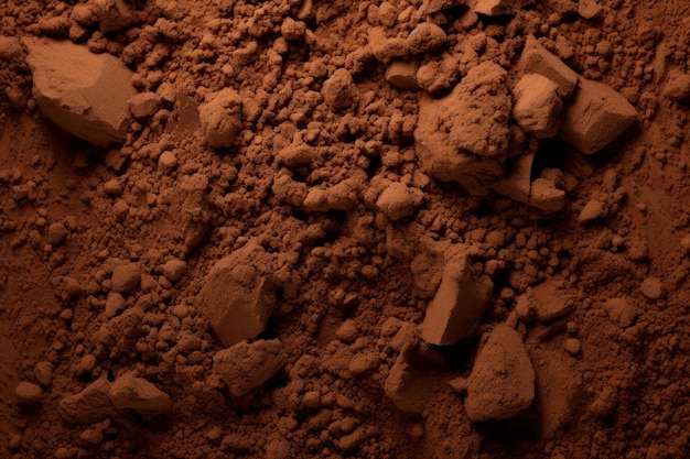 Free photo overhead view of cocoa powder