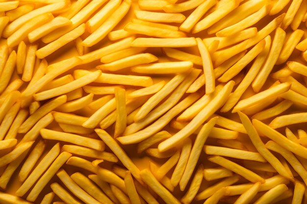 Overhead View of French Fries