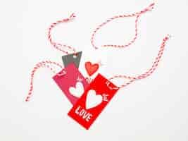 Free photo pack of cute valentine tags