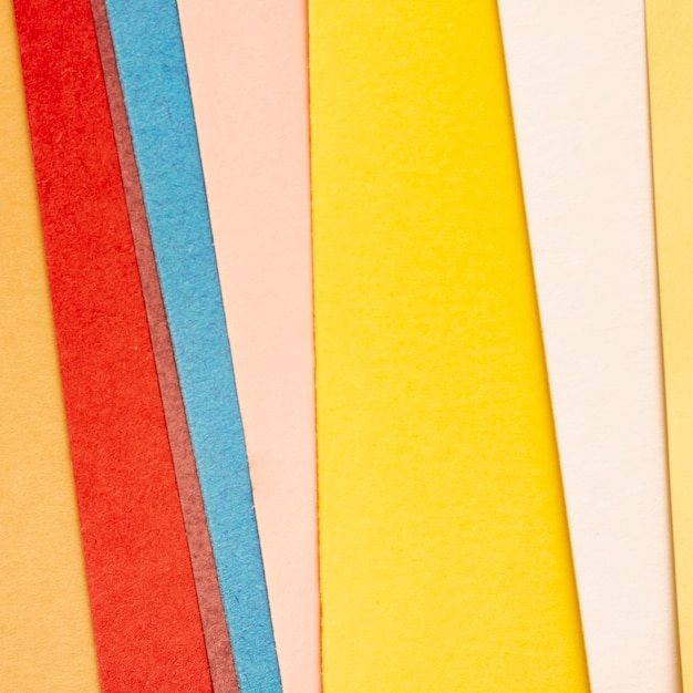 Pack of multicolored cardboard sheets