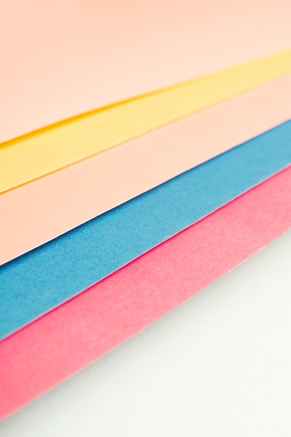 Pack of multicolored cardboard sheets