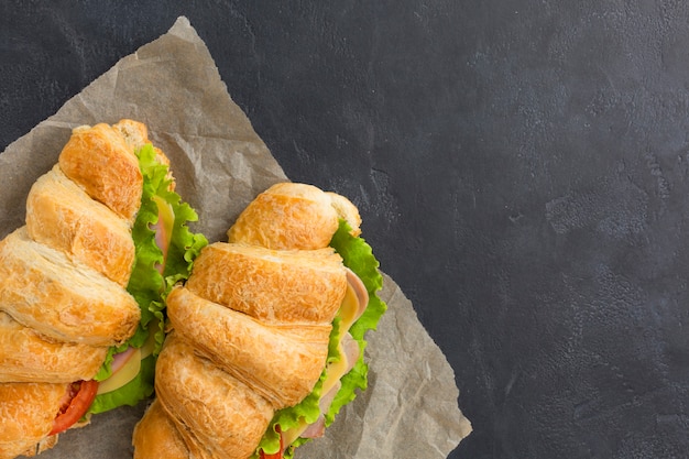 Free photo pack of sandwiches copy space