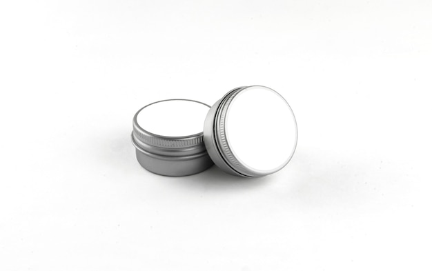 Pack of tins for cosmetic isolated