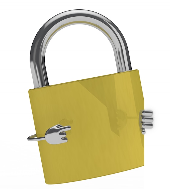 Padlock showing an empty board