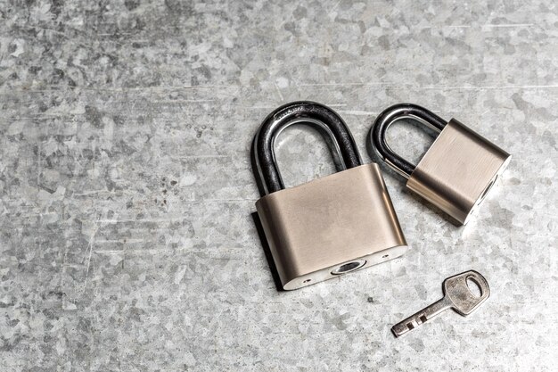 Padlock on the table