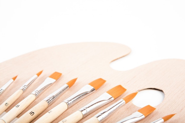 Free photo paint brush on white background