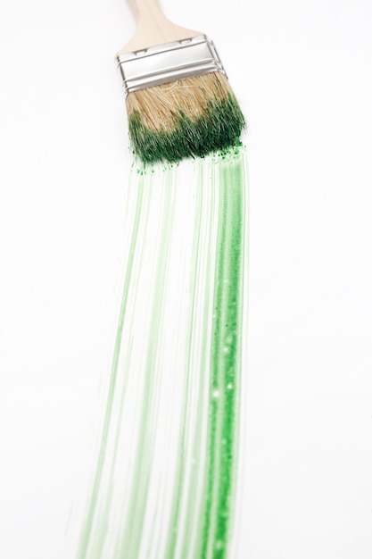 Paint brush with liquid paint