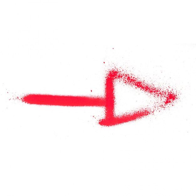Painted arrow symbol