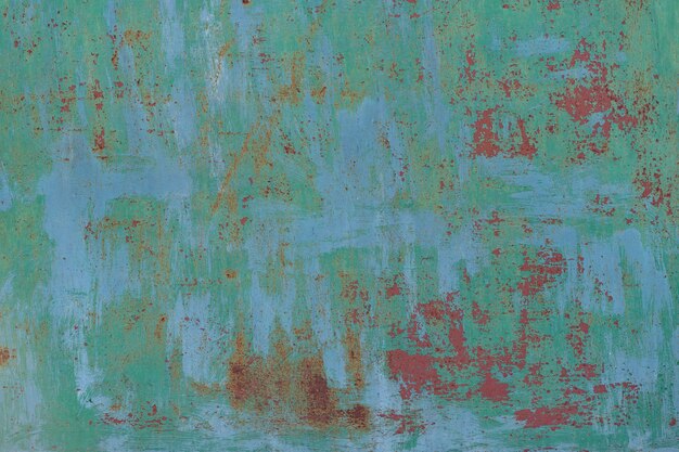 Painted in green old cracked metal rusted background.