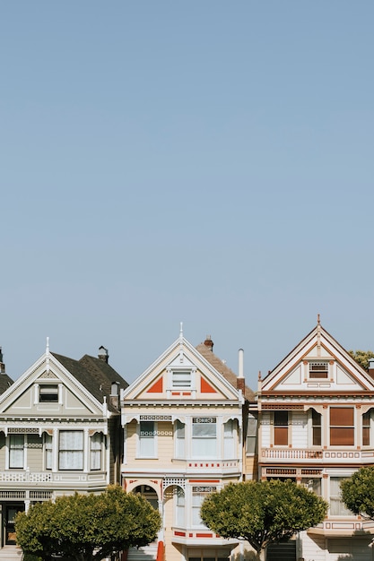 Free photo the painted ladies of san francisco, usa