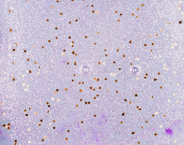 Painted purple water with small star spangles