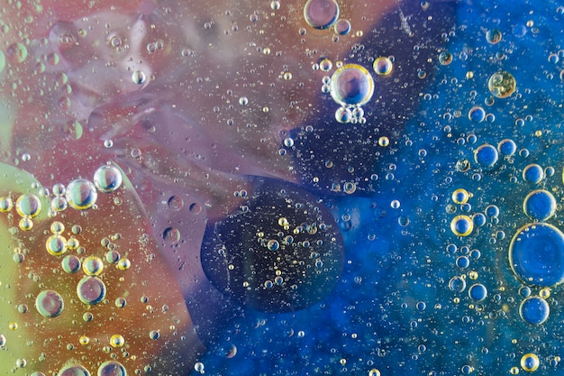 Painted textured background with bubbles