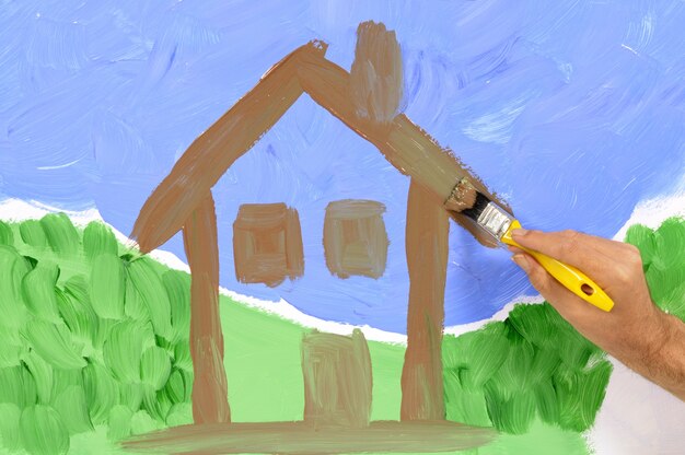 Painting a house