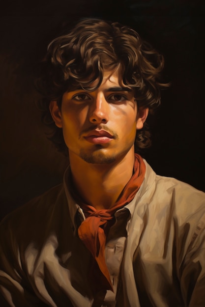 Painting of a man's portrait