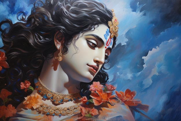 Painting representing krishna