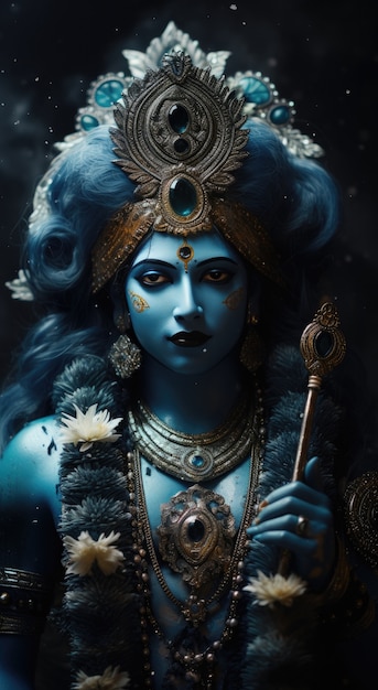 Foto gratuita dipinto che rappresenta krishna