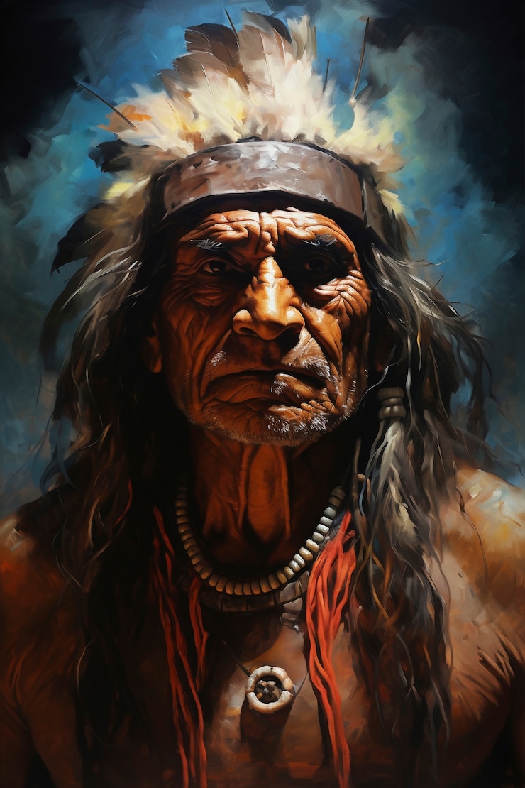 Free Photo paintings of old man's portrait