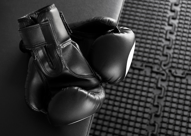 Free photo pair of gloves for boxing sport