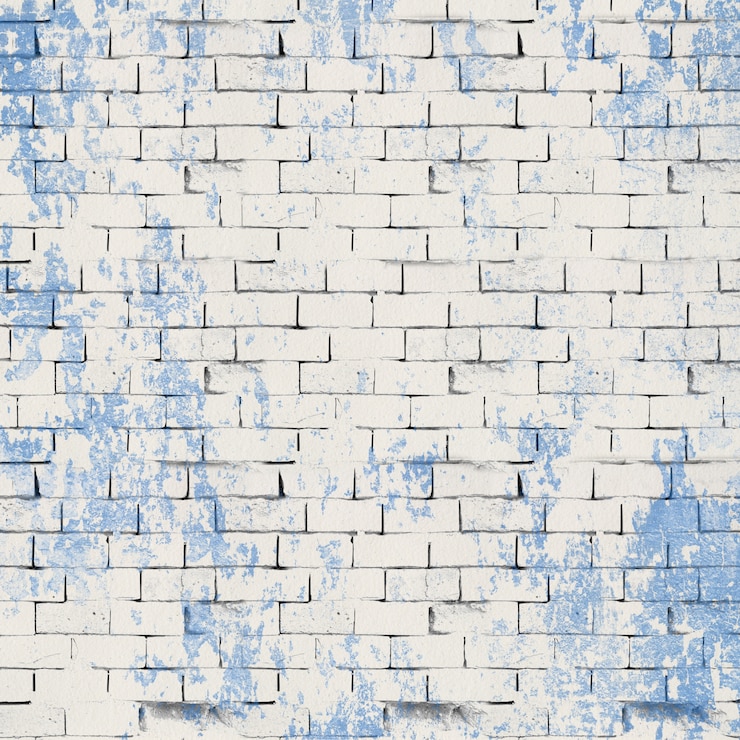 Free Photo pale and blue brick wall