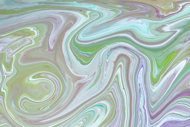 Pale colours of draining technique in acrylic design