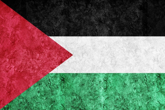 Palestine Metallic flag, Textured flag, grunge flag